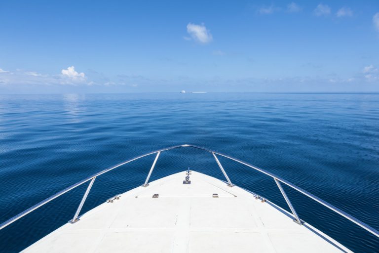 yacht fore segment overlooking the ocean