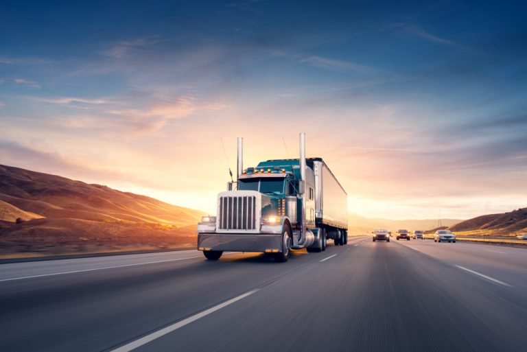 truck on a highway