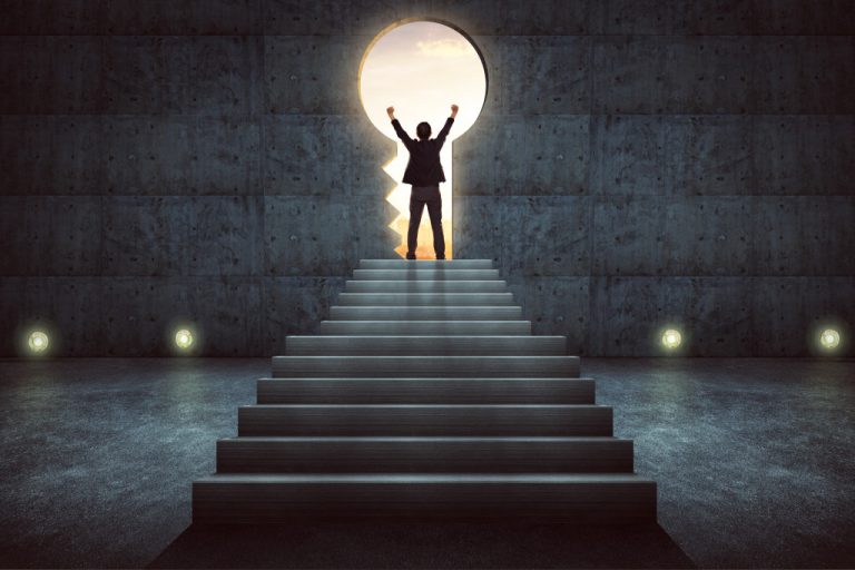 man raising his hands silhouette
