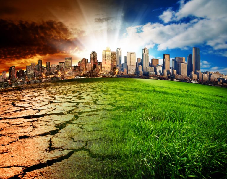 city showing climate change impact