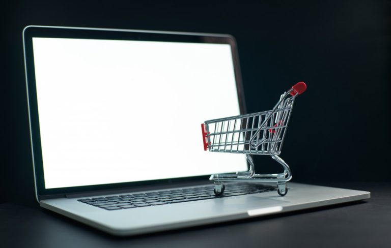 Cart on top of laptop